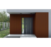 Leseni fasadni panel lamella , stiropor, zlati hrast, 20 cm x 1,5 cm x 200 cm (0,40 m²)