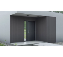 Leseni fasadni panel lamella , stiropor, antracit, 20 cm x 1,5 cm x 200 cm (0,40 m²)