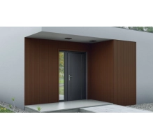 Leseni fasadni panel lamella , stiropor, oreh, 20 cm x 1,5 cm x 198 cm (0,40 m²)