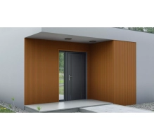 Leseni fasadni panel lamella , stiropor, hrast, 20 cm x 1,5 cm x 200 cm (0,40 m²)
