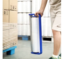 PVC stretch film dispenser, hand held, for 2-5 kg film rolls
