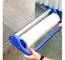 PVC stretch film dispenser, hand held, for 2-5 kg film rolls