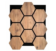 Akustični stenski panel, HEKSAGON WOTAN HRAST, 790x646 mm