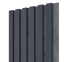 Akustični leseni paneli, antracit, 28x275cm (0.77 m²)