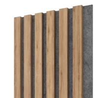 Akustični leseni panel, ZLATI HRAST CRAFT, 28x275cm (0.77 m²)