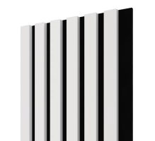 Akustični leseni paneli, bela mat, 28x275cm (0.77 m²)
