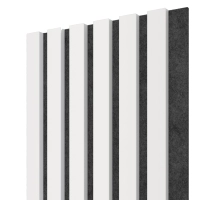 Akustični leseni paneli, bela mat, 28x275cm (0.77 m²)
