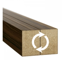 3D dekorativne lamele, lesene letvice za stena ali strop (28x37 mm) (svetli oreh)