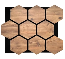 Akustični stenski panel, HEKSAGON WOTAN HRAST, 790x646 mm