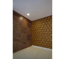 Akustični stenski panel, HEKSAGON WOTAN HRAST, 790x646 mm
