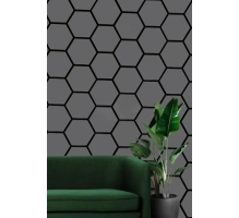 Akustični stenski panel, HEKSAGON ANTRACIT, 790x646 mm