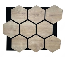 Akustični stenski panel, HEKSAGON HRAST SONOMA, 790x646 mm
