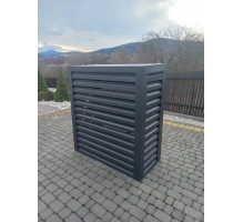 Pokrov za toplotno črpalko, antracit, 120x150x80 cm, aluminij