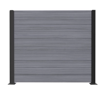 WPC deska za ograjo, SVETLO SIVA, 162x20 mm, 1750 mm dolžina, široke letvice