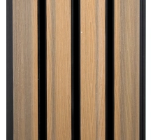 WPC fasadni panel TEAK/ČRNA, 219x2900 mm, dvobarvni (0,63 m²)