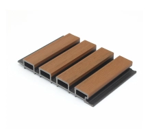 WPC fasadni panel TEAK/ČRNA, BRUŠENA tekstura, 219x2900 mm, dvobarvni (0,63 m²)
