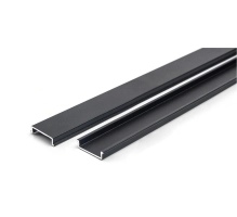 Aluminijast pokrov stebra za WPC ograjo, 14x22 mm, 1850 mm, črna