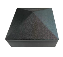 Aluminijast pokrov za steber WPC ograje, 70x70 mm, črna