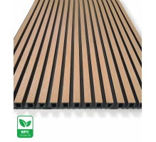 WPC fasadni panel TWIX SLIM, SVETLI HRAST s črnimi fugami, 6 tankih lamel (0,64 m²)