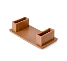 Zapiralni pokrovček za lesene brisoleje 100x53 mm, RJAV, plastičen