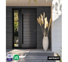 Fasadna obloga v roli, imitacija lesa, antracit, 260 cm x 18 cm x 0,3 cm (0,47 m²)
