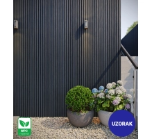[VZOREC] Zunanji fasadni panel, WPC, 219x2900 mm, ČRNA, videz lesne strukture