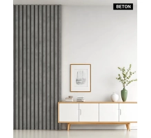 3D dekorativne lamele, lesene letvice za stena, strop ali predelna stena (28x37 cm) (beton/loft)