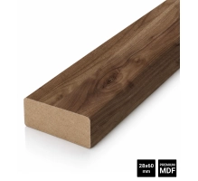 Lesene letvice za pregradne stene (28x60mm) (oreh)
