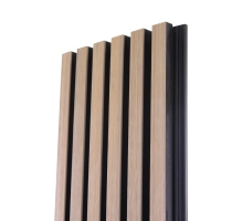 WPC fasadni panel, 223x26x2900 mm, SVETLI HRAST s črnimi fugami, 6 rešetk (0,64 m²)
