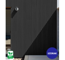 [VZOREC] Zunanji fasadni panel, WPC, 219x2900 mm, ČRNA, videz lesne strukture