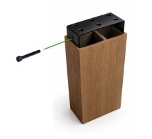 U-nosilec za lesene brisoleje, za skrito montažo, pocinkano jeklo, 87x37 mm