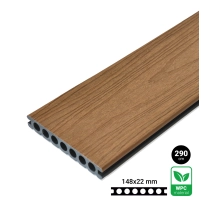 WPC terasna deska TIK, videz lesne strukture, 148x22 mm, dolžina 290 cm