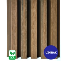 [VZOREC] WPC fasadni panel TEAK TWIX MINI, 5 lamel, 217x2900 mm, brušena tekstura