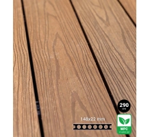 WPC terasna deska TIK, videz lesne strukture, 148x22 mm, dolžina 290 cm