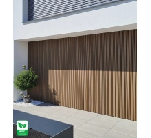 WPC fasadni panel TEAK/ČRNA, BRUŠENA tekstura, 219x2900 mm, dvobarvni (0,63 m²)