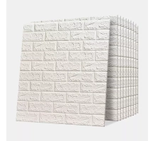 3D samolepljive tapete nalepke v izgledu opeke 3.5 mm (belo) (10 kosov / 5.39 m2)