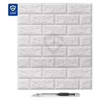 3D samolepljive tapete nalepke v izgledu opeke 3.5 mm (belo) (10 kosov / 5.39 m2)
