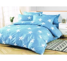 Posteljnina 160x200cm, modra, 3 delna