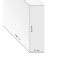 Lesene letvice za pregradne stene (28x60 mm) (NARAVNI HRAST)