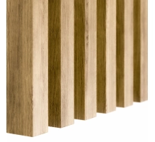 3D dekorativne lamele, lesene letvice za stena ali strop (28x37 cm) (NARAVNI HRAST)