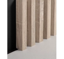 3D dekorativne lamele, lesene letvice za stena ali strop (28x37 mm) (hrast sonoma)