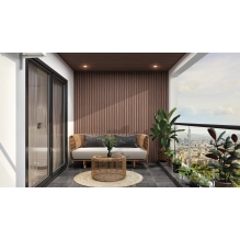 Zunanji leseni panel, fasadni, WPC, 219x26x2900mm, rjava (0.63 m2)