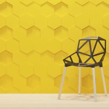 3D stenski paneli Honey, 70x80cm, mavec