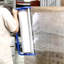 PVC stretch film dispenser, hand held, for 2-5 kg film rolls