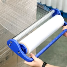 PVC stretch film dispenser, hand held, for 2-5 kg film rolls