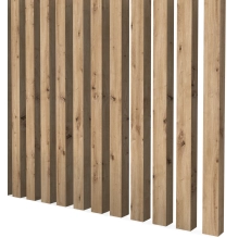3D dekorativne lamele, lesene letvice za stena ali strop (28x37 mm) (hrast rustik)