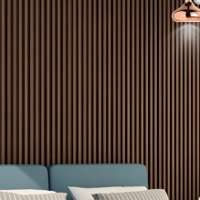 GRILL stenski panel, masivni les, vodoodporen, TEMNO MODRO, 147x2750 mm (0.40 m²)