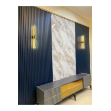 ZAOBLJEN stenski panel, masivni les, vodoodporen, TEMNO MODRO, 147x2750 mm (0.40 m²)