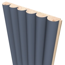 ZAOBLJEN stenski panel, masivni les, vodoodporen, TEMNO MODRO, 147x2750 mm (0.40 m²)