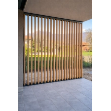 WPC leseni brisolej FS-03A, brušena tekstura, SVETLI HRAST, 50x50x2900 mm